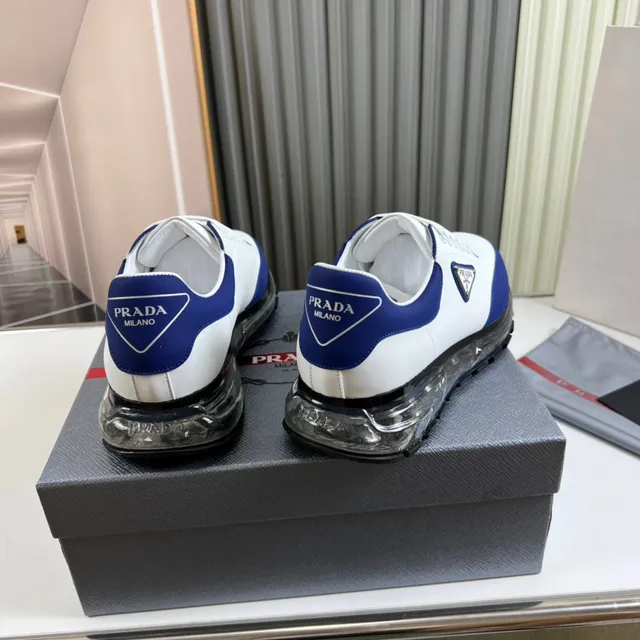 Prada Cloudbust White and Royal Blue Lifestyle Sneakers 6