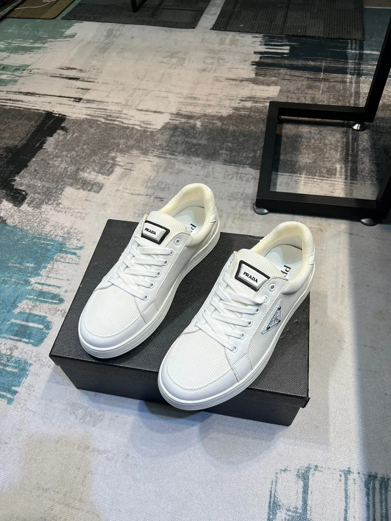 Prada Cloudbust White Beige Low-Top Textile Upper Lifestyle Sneakers 5