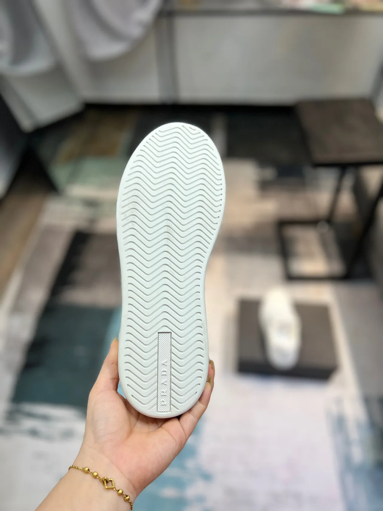 Prada Cloudbust White Beige Low-Top Textile Upper Lifestyle Sneakers 9