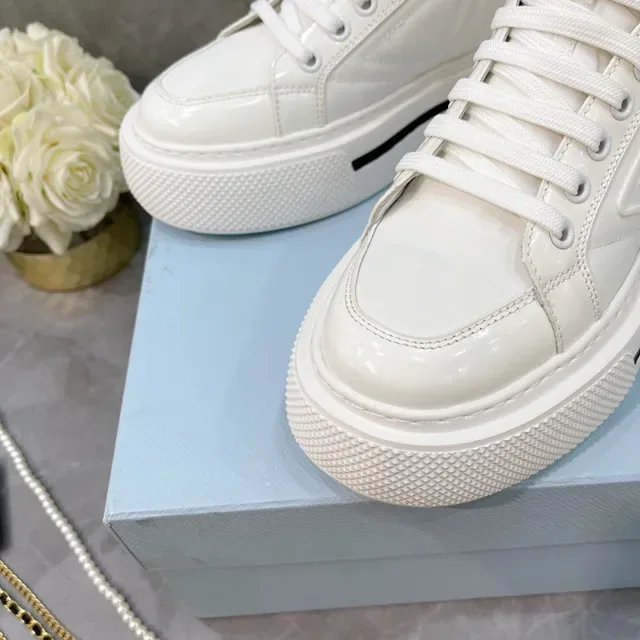 Prada Cloudbust White High-Top Platform Lifestyle Sneakers 7
