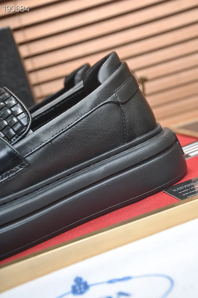 Prada Cloudbust Woven Leather Black Loafers 5