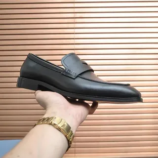 Prada Loafer Black Leather Penny Strap Loafer