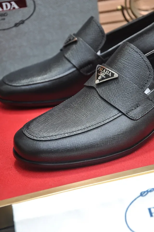 Prada Loafer Black Saffiano Leather Penny Loafer 2