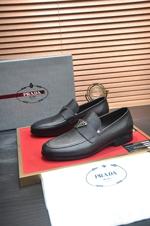 Prada Loafer Black Saffiano Leather Penny Loafer 4
