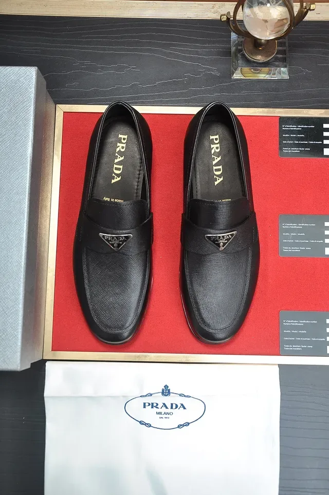 Prada Loafer Black Saffiano Leather Penny Loafer 5