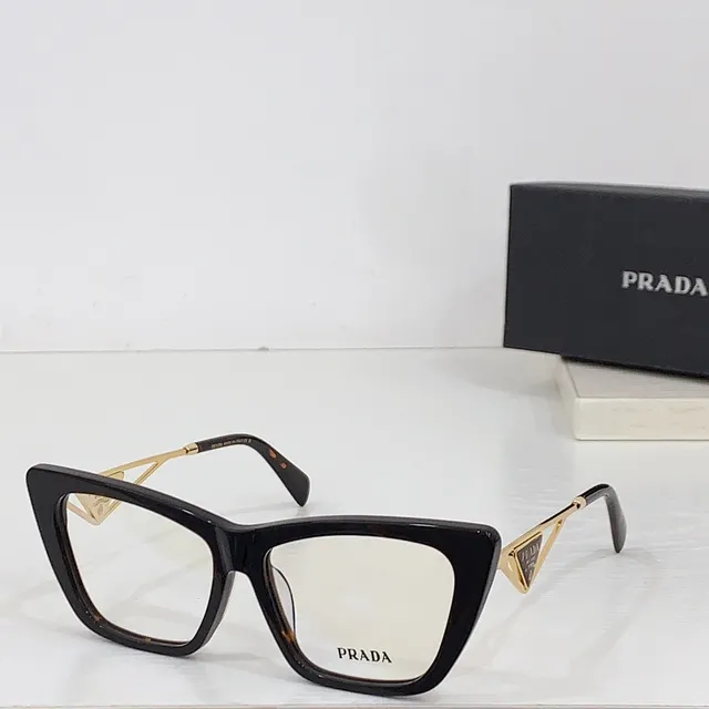 Prada Re-Edition Black Gold Cat-Eye Silhouette Acetate Frame Sunglasses 4