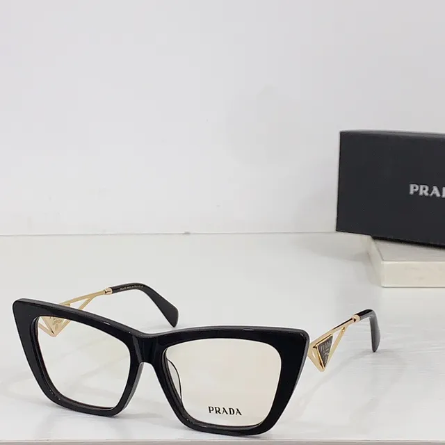 Prada Re-Edition Black Gold Cat-Eye Silhouette Acetate Frame Sunglasses 5