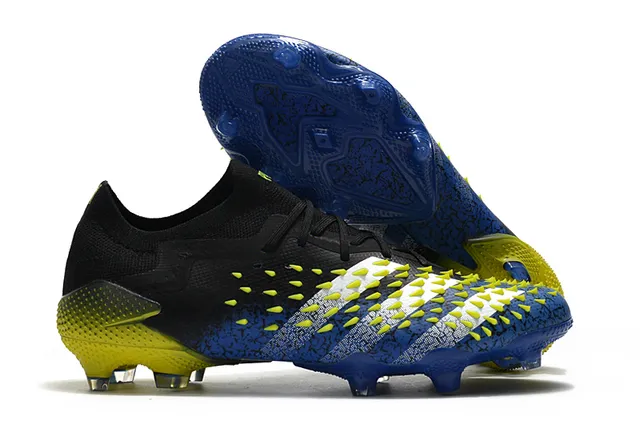 Chaussures de football Puma Future Z Multicolore Upper en tricot à coupe basse Cage Jaune néon en terrain ferme 2