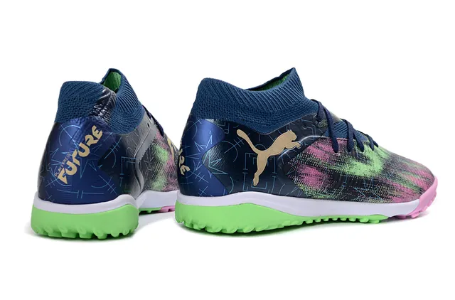 Puma Future Z Multicolore Marine Collet Tricoté Ajusté Lacets Asymétriques Gazon Chaussures de Football 5