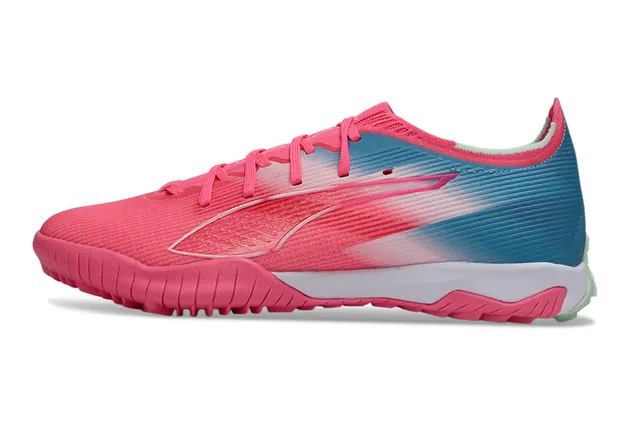 Puma Future Z Rose Bleu Chaussure à Profil Bas avec Upper en Gradient Chaussures de Football sur Herbe 7