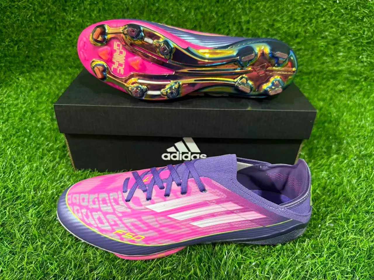 Puma Future Z গোলাপি বেগুনি নিম্ন-কাট সক-ফিট কলার ফার্ম-গ্রাউন্ড ফুটবল জুতা 7