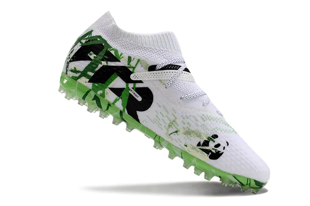 Puma Future Z Branco Verde malha Cano de meia Superior Gráfico Impressão de bambu Turf Sapatos de futebol 7