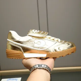 Puma King Metallic Gold White Gum Lifestyle Sneakers