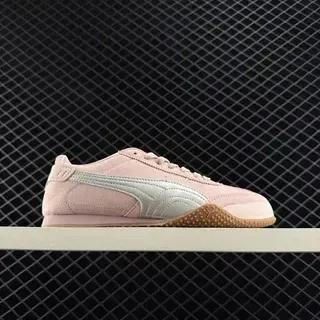 Puma Roma Pink and Light Gray Suede Lifestyle Sneakers