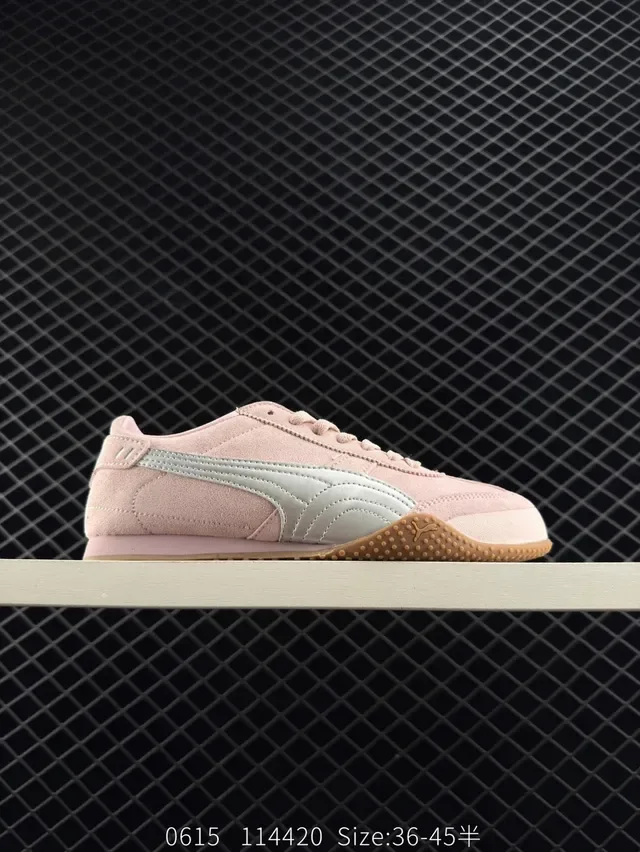 Puma Roma Sneakers Lifestyle en Daim Rose et Gris Clair 4
