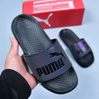 Puma Slide Holographic Black Slippers