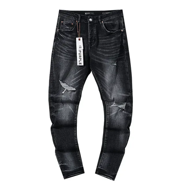 Purple Brand Distressed Black Slim-Fit Jeans 2