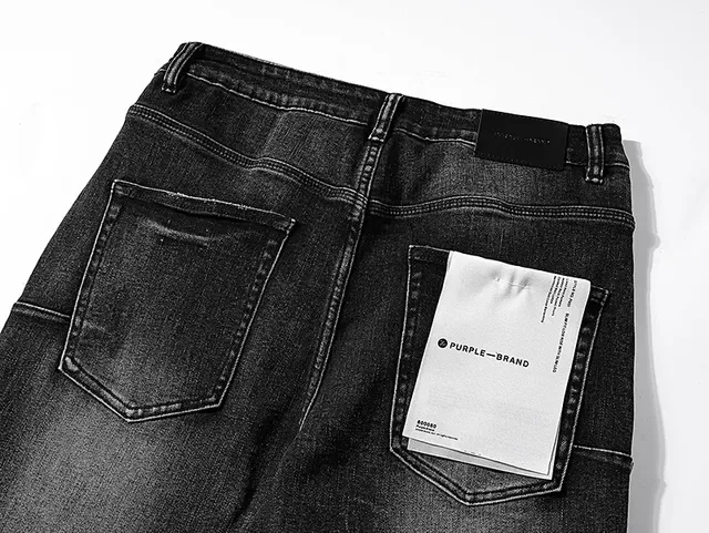 Purple Brand Distressed Black Slim-Fit Jeans 5