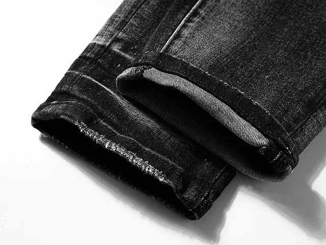 Purple Brand Distressed Black Slim-Fit Jeans 9