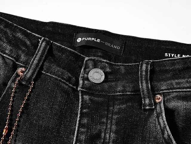 Purple Brand Distressed Black Slim-Fit Jeans 13
