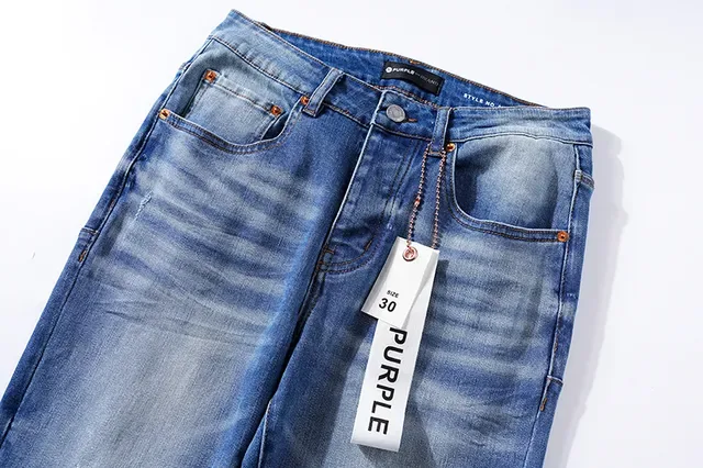 Purple Brand Medium-Wash Distressed Slim-Tapered Jeans 4
