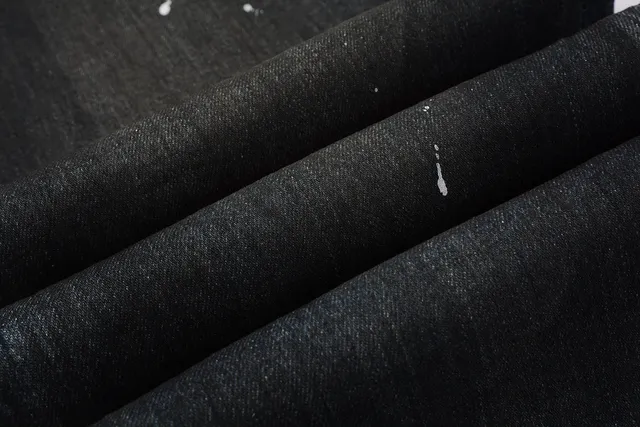 Purple Brand Paint-Splatter Distressed Dark Wash Jeans 2