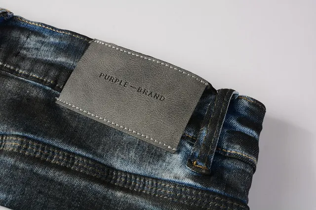 Purple Brand Paint-Splatter Distressed Dark Wash Jeans 4