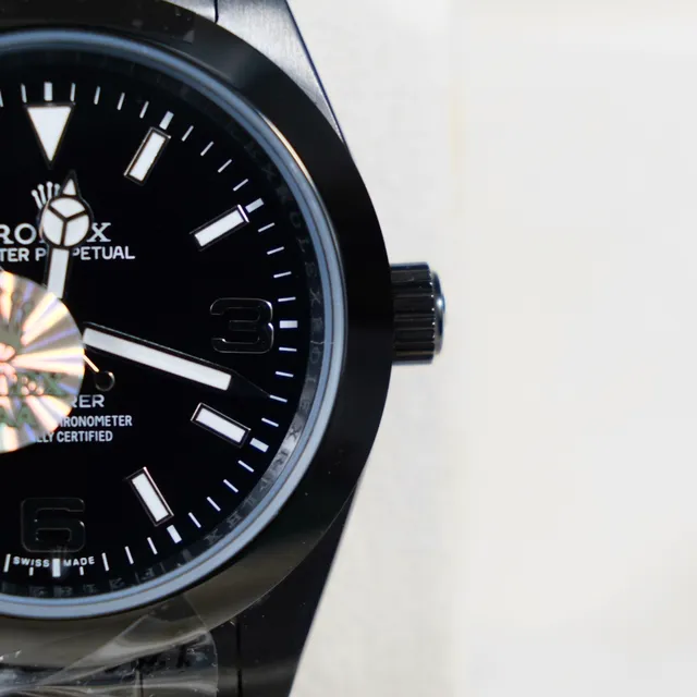 Rolex Oyster Perpetual Black Dial Mechanical Watch 9