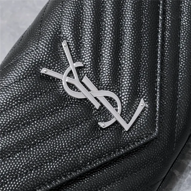 Saint Laurent Beige Or Matelassé Couture Chevron Flap d'enveloppe Sac à chaîne 8