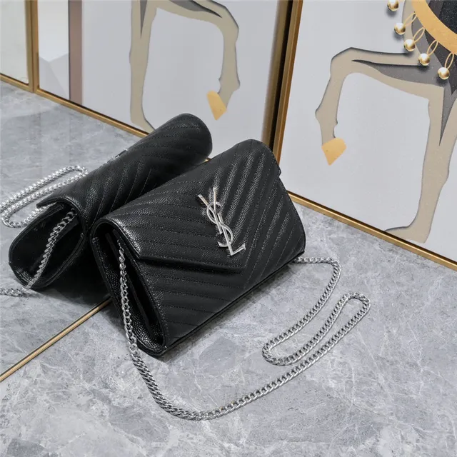 Saint Laurent Beige Or Matelassé Couture Chevron Flap d'enveloppe Sac à chaîne 9