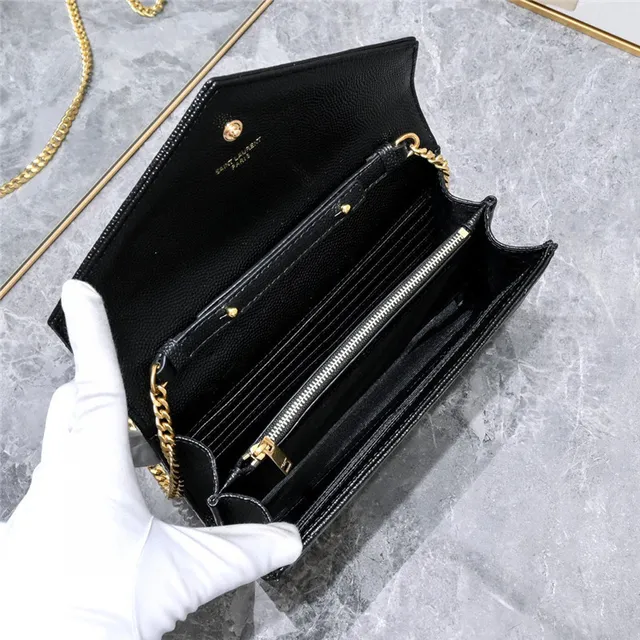 Saint Laurent Beige Or Matelassé Couture Chevron Flap d'enveloppe Sac à chaîne 11