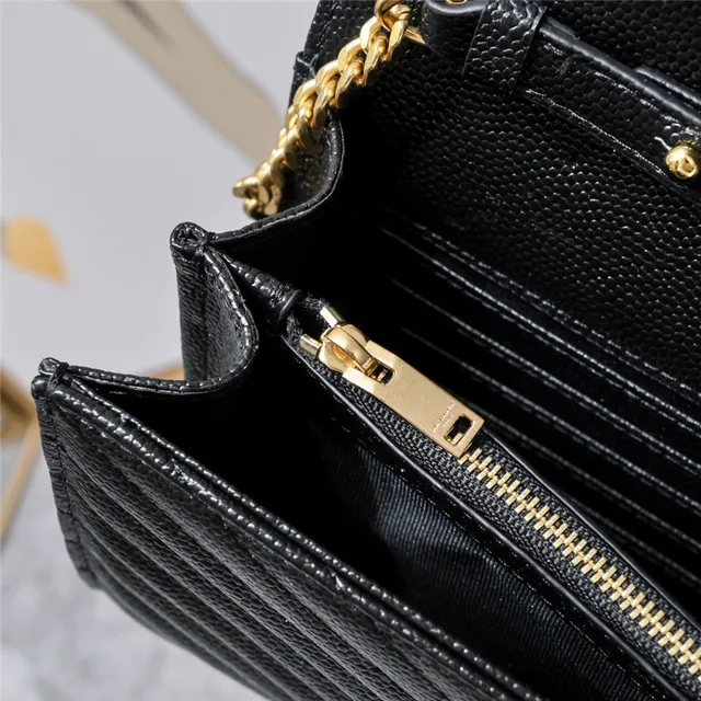 Saint Laurent Beige Or Matelassé Couture Chevron Flap d'enveloppe Sac à chaîne 13