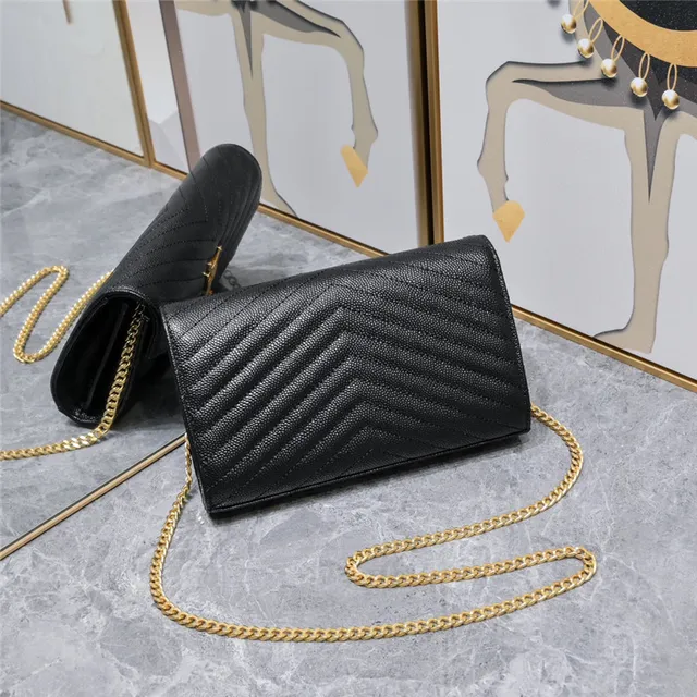Saint Laurent Beige Or Matelassé Couture Chevron Flap d'enveloppe Sac à chaîne 17
