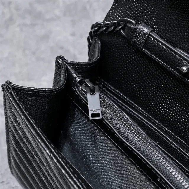 Saint Laurent Beige Or Matelassé Couture Chevron Flap d'enveloppe Sac à chaîne 21