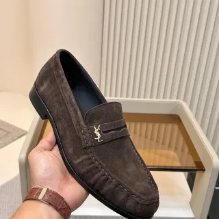 Saint Laurent Classic Loafer Brown Suede Loafers