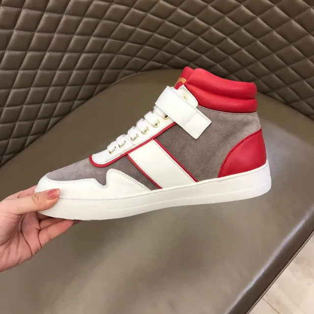 Salvatore Ferragamo Brancas Vermelhas Alta Dupla Fita Fechamento Tênis Lifestyle 3