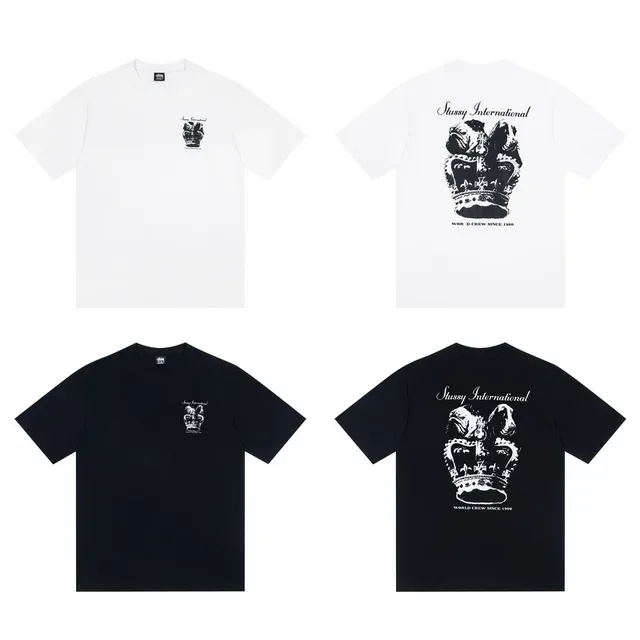 Stussy International Crown Dog Graphic T-Shirt 2