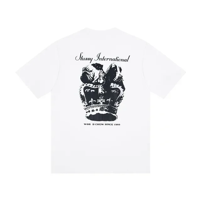 Stussy International Crown Dog Graphic T-Shirt 3