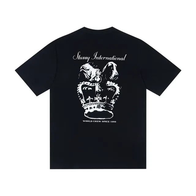 Stussy International Crown Dog Graphic T-Shirt 5
