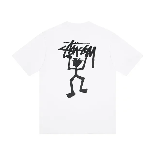 Stussy Stock Logo Stick Figure Graphic T-Shirt 3