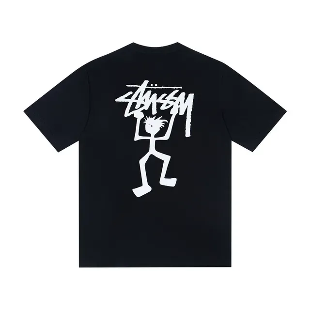 Stussy Stock Logo Stick Figure Graphic T-Shirt 5
