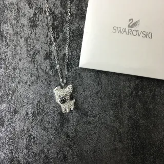 Swarovski Crystal-Paved Dog Charm Necklace