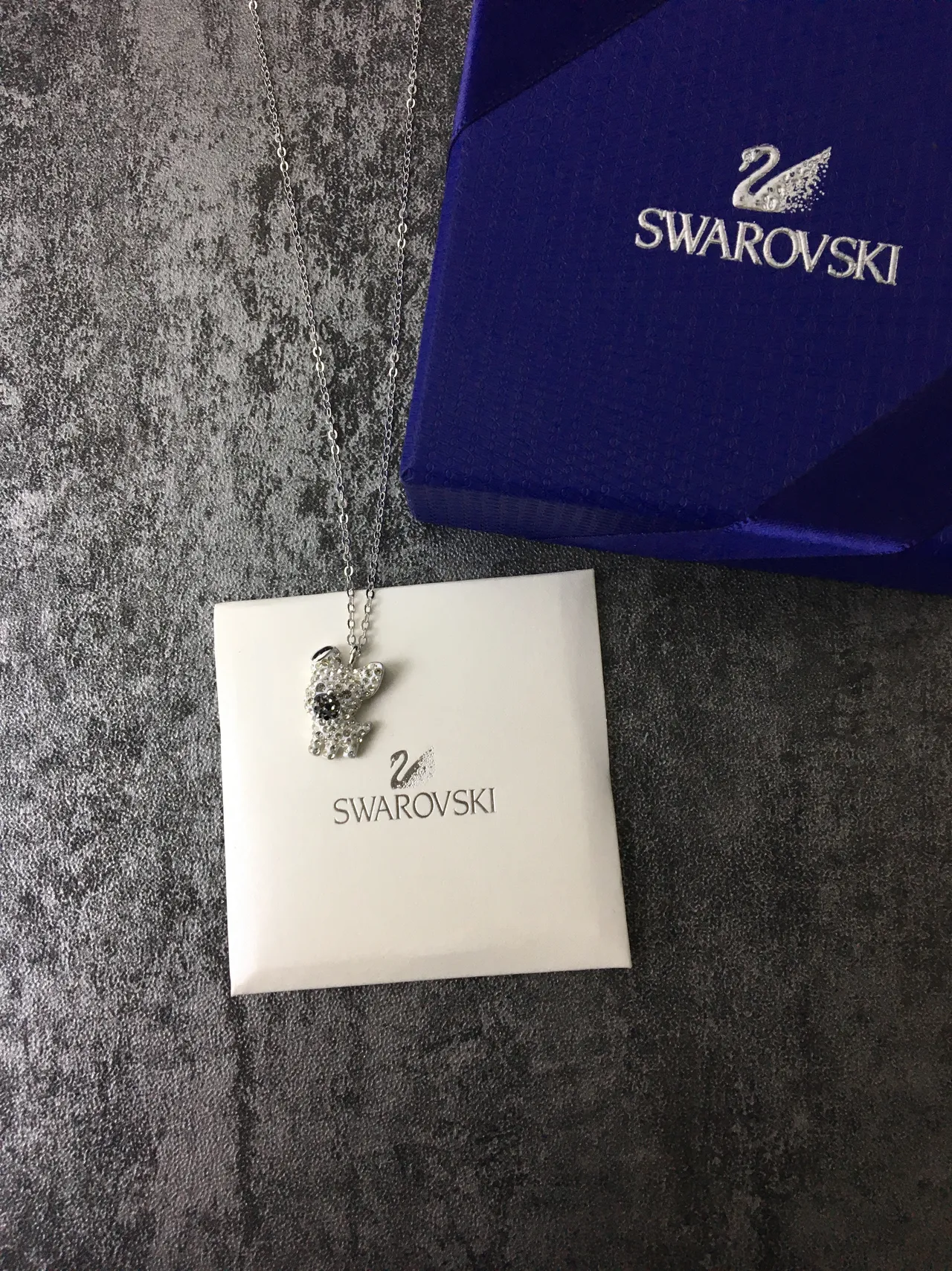 Swarovski Collier avec Charm de Chien Pavé de Cristaux 5
