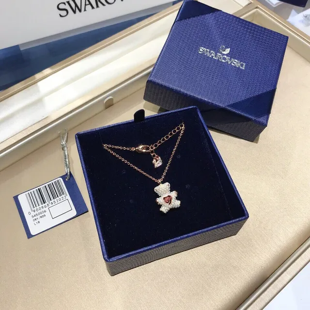 Swarovski Urso de Pelúcia Colar com Pingente de Cristal 2