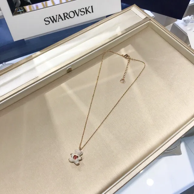 Swarovski Urso de Pelúcia Colar com Pingente de Cristal 4