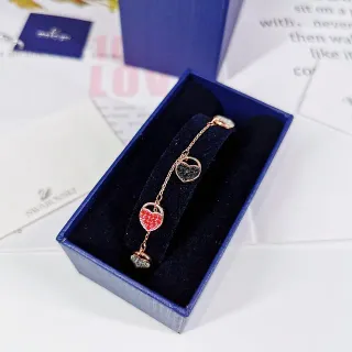 Swarovski Triple Heart Crystal Charm Bracelet