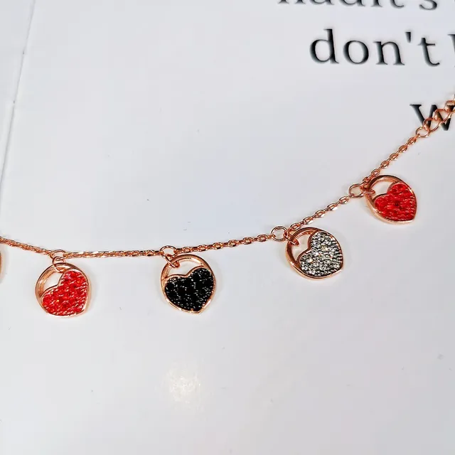 Swarovski Bracelet Charm Triple Cœur Cristal 4