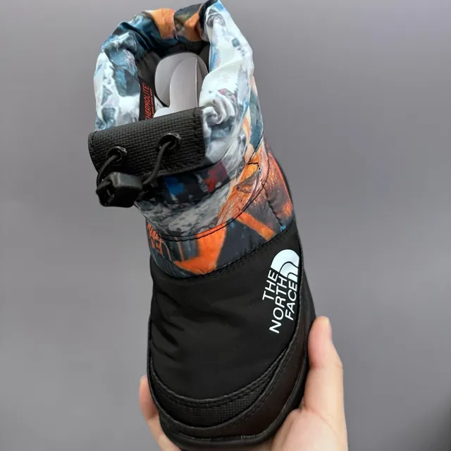 The North Face Green Black Puffy Insulated Drawstring Cuff Snow Boots 15