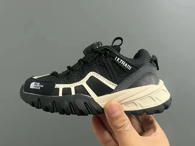 The North Face Pink Beige Chunky Sole Layered Mesh-Synthetic Upper Lifestyle Sneakers 21