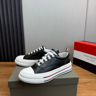 Thom Browne Classic Leather Sneaker Black White Red Navy Lifestyle Sneakers